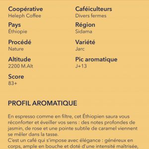 Sidama Bloom : la fleur, l’abricot et le chocolat dans votre tasse.